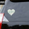 FDT Anti Trump Heart Vinyl Sticker and Car Magnet