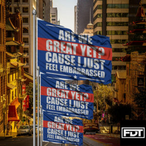 FDT Anti Trump - I Didn't Vote For (Him) Fuck Trump Are We Great Again Yet Flag