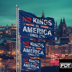 FDT Anti Trump - No Kings In America - Resist Hate Flag
