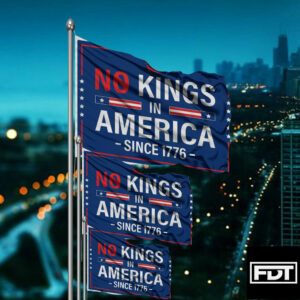 FDT Anti Trump - No Kings In America - Resist Hate Flag