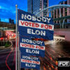 FDT Anti Trump - Nobody Elected Elon - Trump Puppet of Elon Musk Flag