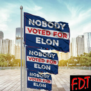 FDT Anti Trump - Not My President - Nobody Elected Elon Flag