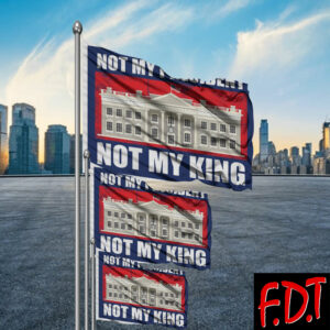 FDT Anti Trump - Not My President - Not My King 2025 Flag