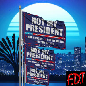 FDT Anti Trump - Not My President - Resist Hate Flag