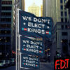 FDT Anti Trump - Not My President - We Don't Elect Kings Flag