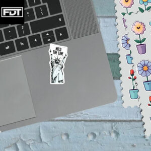 FDT Anti-Trump Sticker and Car Magnet - Hold the Line Sign Lady Liberty