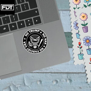 FDT Anti-Trump Sticker and Car Magnet - No Trump No Fascist USA