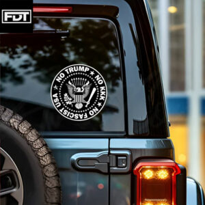 FDT Anti-Trump Sticker and Car Magnet - No Trump No Fascist USA