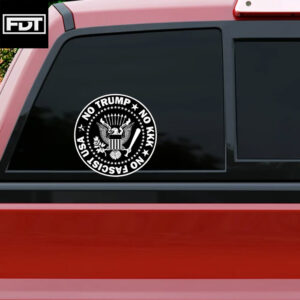 FDT Anti-Trump Sticker and Car Magnet - No Trump No Fascist USA