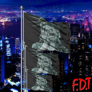 FDT Anti Trump - Weeping Statue of Liberty Fascism Political Democrat Flag