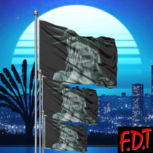 FDT Anti Trump - Weeping Statue of Liberty Fascism Political Democrat Flag