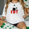 FDT Black Cat T-Shirt Funny Political Meme