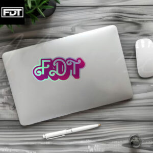 FDT (F Donald Trump) Pink Barbie Font Holographic Sticker and Car Magnet