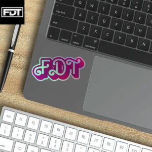 FDT (F Donald Trump) Pink Barbie Font Holographic Sticker and Car Magnet