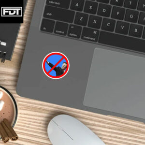 FDT (F Donald Trump) anti musk Twitler salute sticker and car magnet