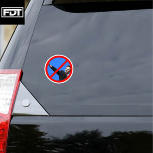 FDT (F Donald Trump) anti musk Twitler salute sticker and car magnet