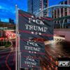 FDT Fck Trump anti-trump for political protest march rally Flag