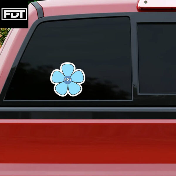 FDT Fuck Trump - (F Donald Trump) FDT Flower 2025 Defend Democracy Sticker and Car Magnet