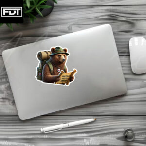 FDT Fuck Trump - (F Donald Trump) Foxtrot Delta Tango Funny Bear Sticker and Car Magnet