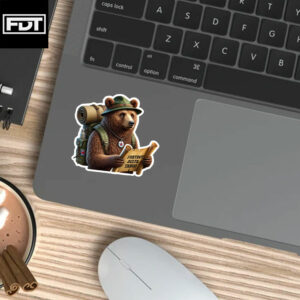FDT Fuck Trump - (F Donald Trump) Foxtrot Delta Tango Funny Bear Sticker and Car Magnet