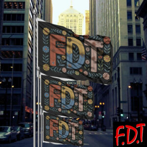 FDT Fuck Trump - Foxtrot Delta Tango Fascism Political Democrat Flag