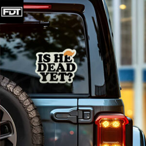 FDT Fuck Trump - Trump Puppet of Elon Musk Sticker and Car Magnet - Is He Dead Yet