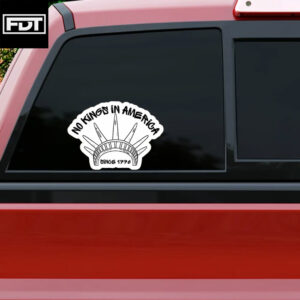 FDT No Kings in America - Anti-Trump Sticker and Car Magnet