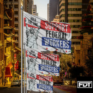 FDT Support Federal Workers Anti-Trump Flag