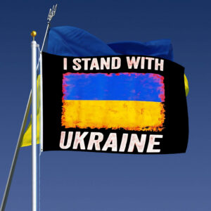 I Stand With Ukraine flag Garden