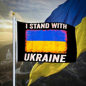 I Stand With Ukraine flag Garden