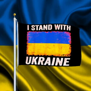 I Stand With Ukraine flag Garden