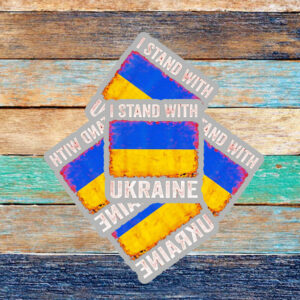 I Stand With Ukraine flag Sticker ,Car Magnet