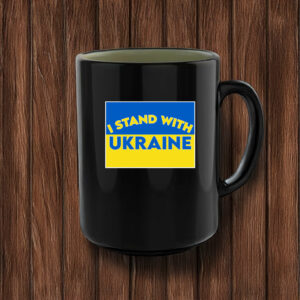 I Stand with Ukraine with Blue & Yellow Mug