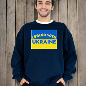I Stand with Ukraine with Blue & Yellow T-Shirt