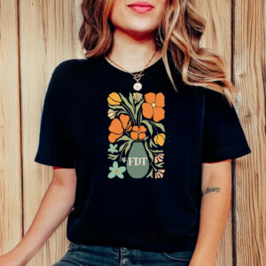 Offcial Subtle Fuck Trump FDT Floral T-Shirt
