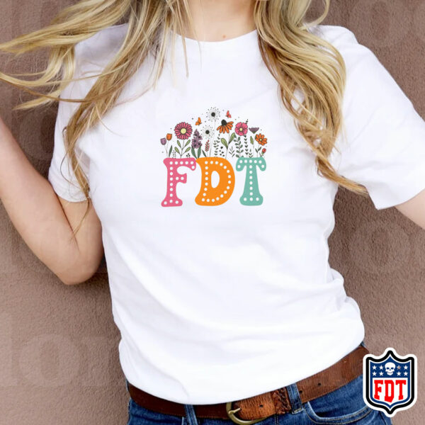 Subtle Anti Trump - FDT Retro Flowers Feminist T-Shirt