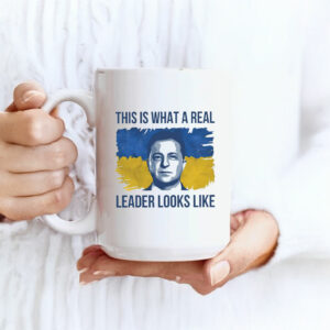 This Is What A Real Leader Looks Like, Volodymyr Zelensky Support Ukraine Mugs