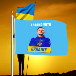 Zelensky I Stand With Ukraine Flag