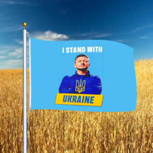 Zelensky I Stand With Ukraine Flag